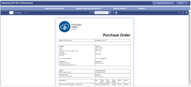 PO System - Purchase Order Document