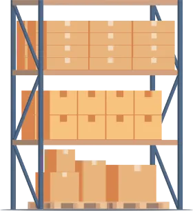 Documents are securely stored within boxes in our racking.