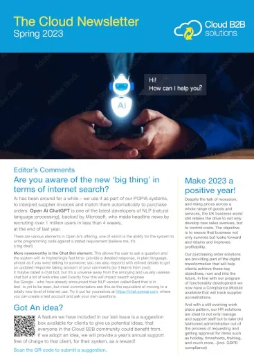 Download Cloud B2B's Spring 2023 Newsletter
