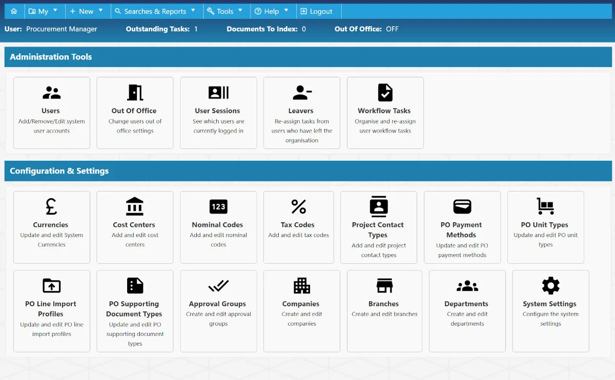 Electrical Engineering Purchase order system Admin