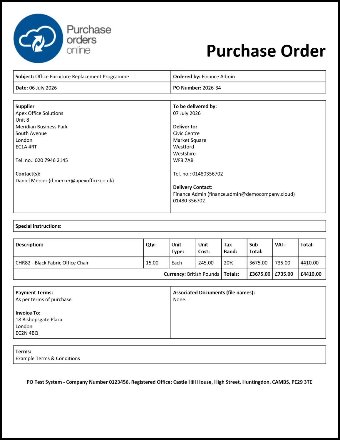 Example Local Councils & Authorities Purchase Order Example Local Councils & Authorities Purchase Order
