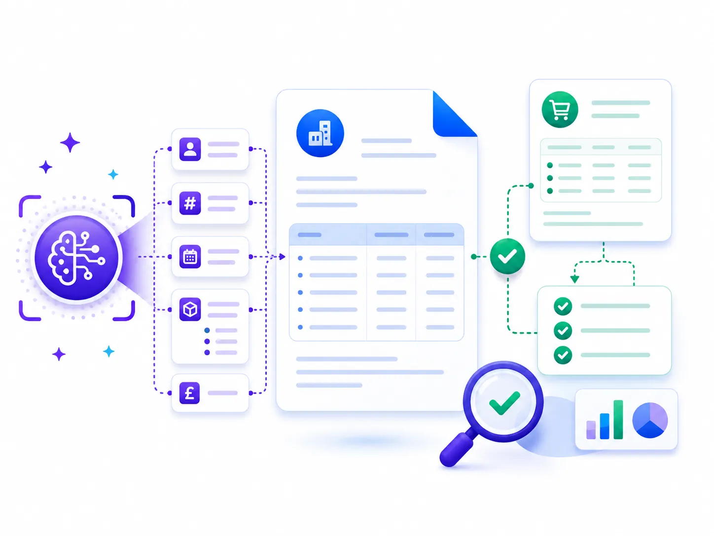Utilise AI recognition to help speed up invoice approval in our PO system.