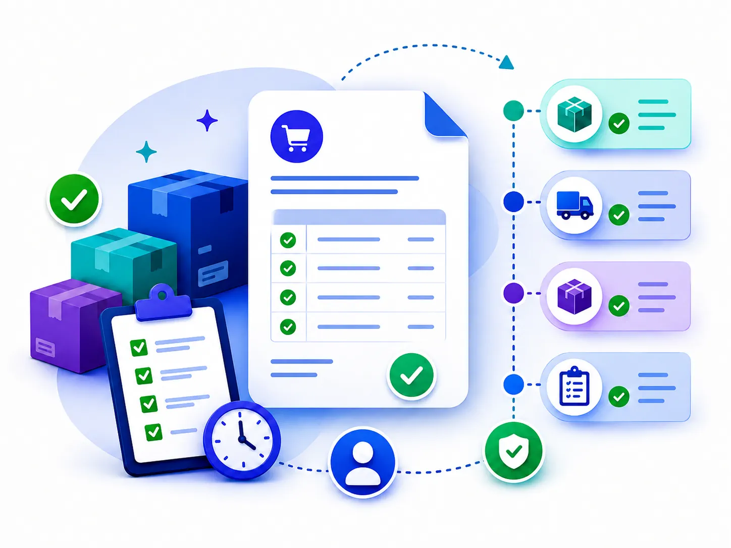 The purchase order system contains comprehensive audit records for goods receipting