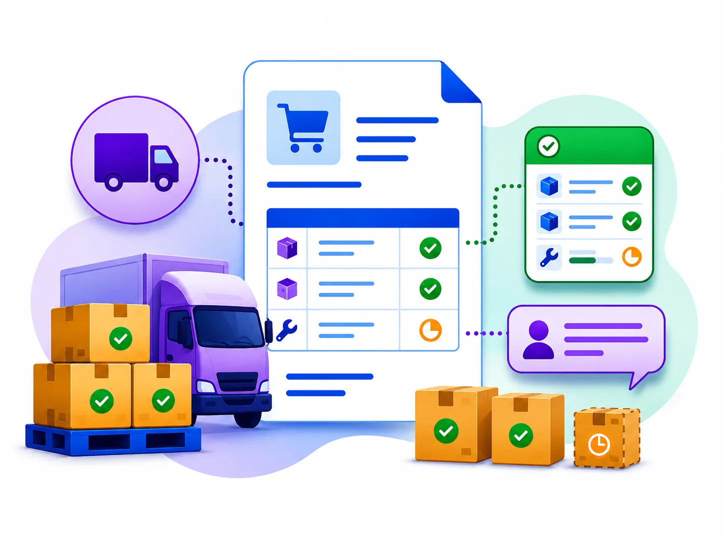 Receipt goods and services within the purchase order software