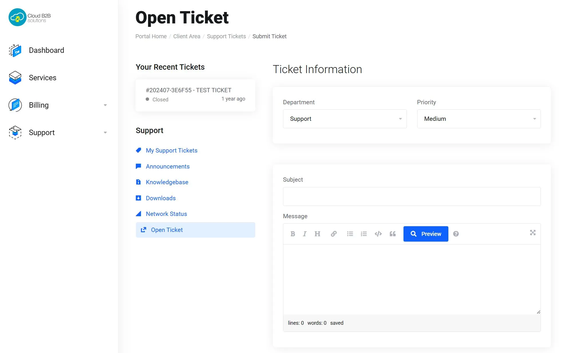 Request changes easily by submitting a support ticket.