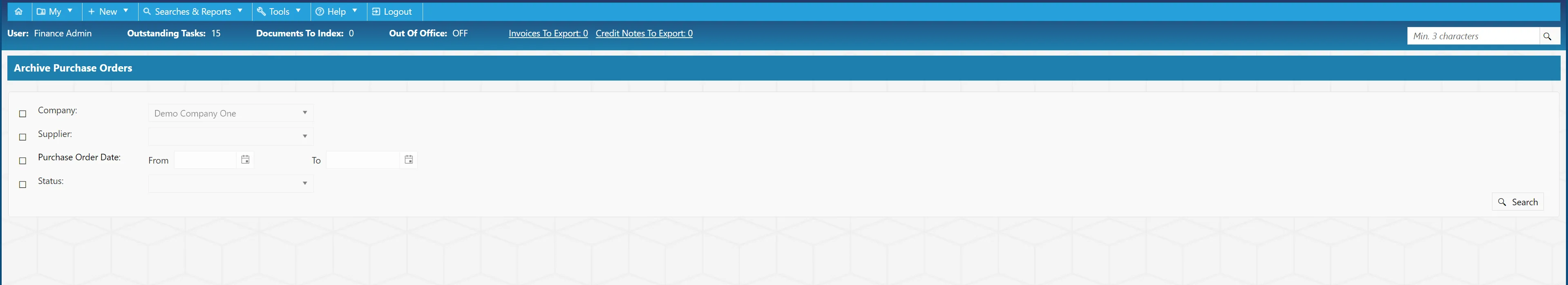 There are several filters available for users to narrow down the search results.
