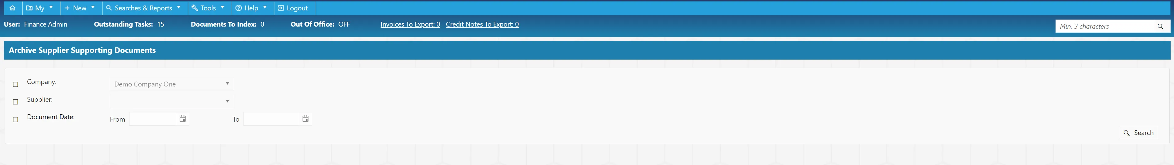There are parameters available for users to carry out more tailored searches.