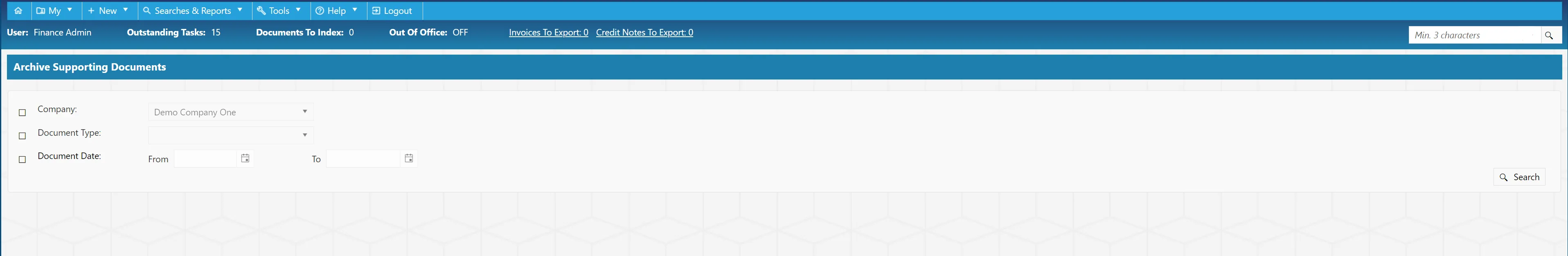There are parameters available for users to carry out more tailored searches.