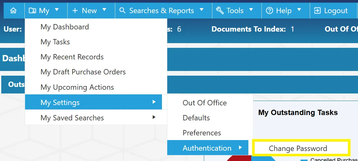 The PO software allows users to change their own passwords, providing better control over their authentication.