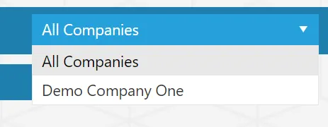 Switch between companies on the purchase order software