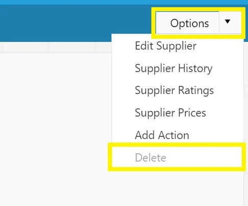 Suppliers can be deleted under specific circumstances.