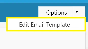 Edit Email Template Button Select this button to begin editing the email template.
