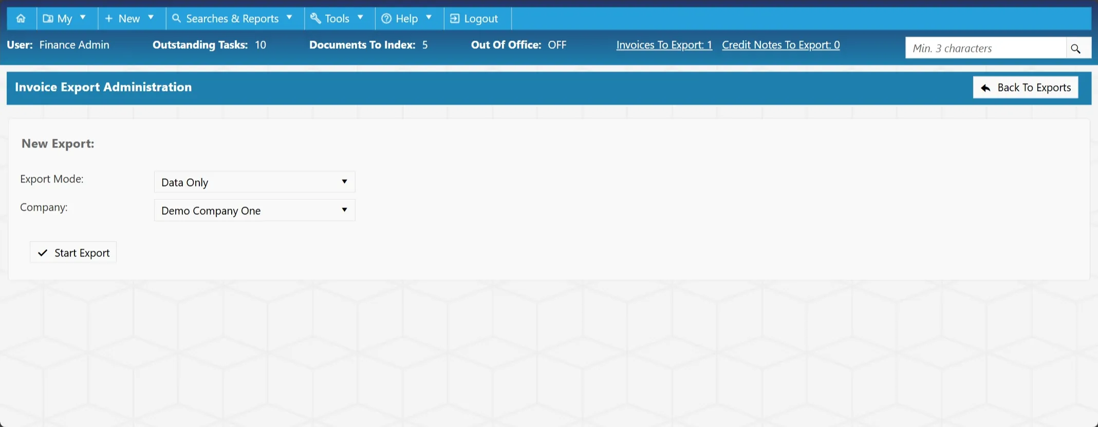 Before carrying out the export, you can specify the relevant settings.