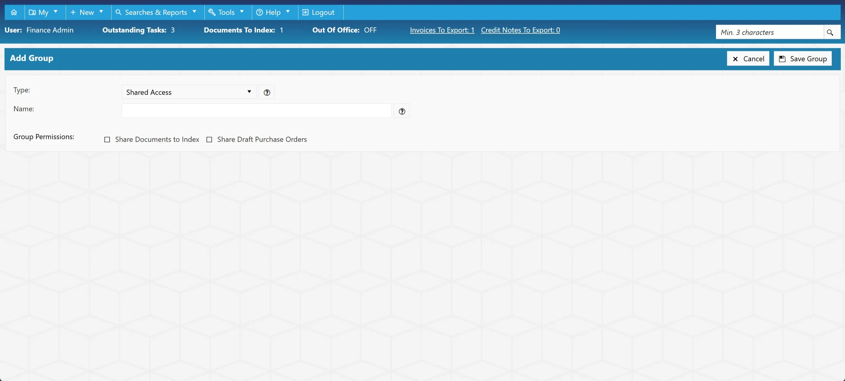 Fill in the details of your new user group.