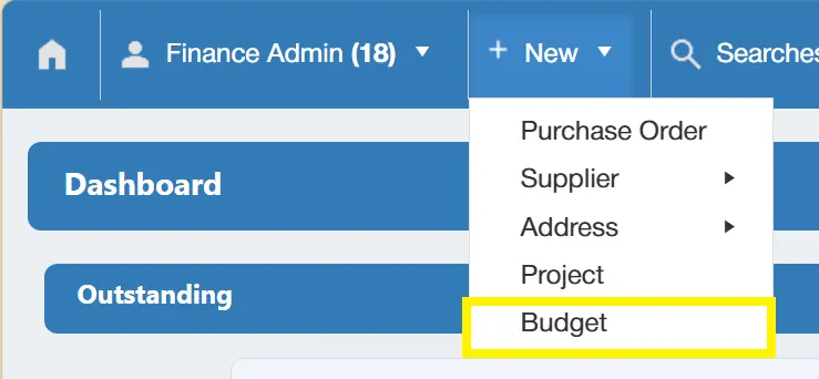 Set budgets at Company, Department or Project level within the PO system.