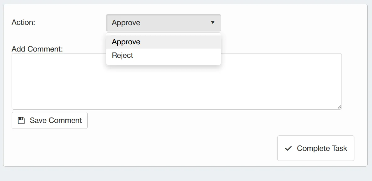 Credit Note approvers can Approve or Reject a credit note as required.