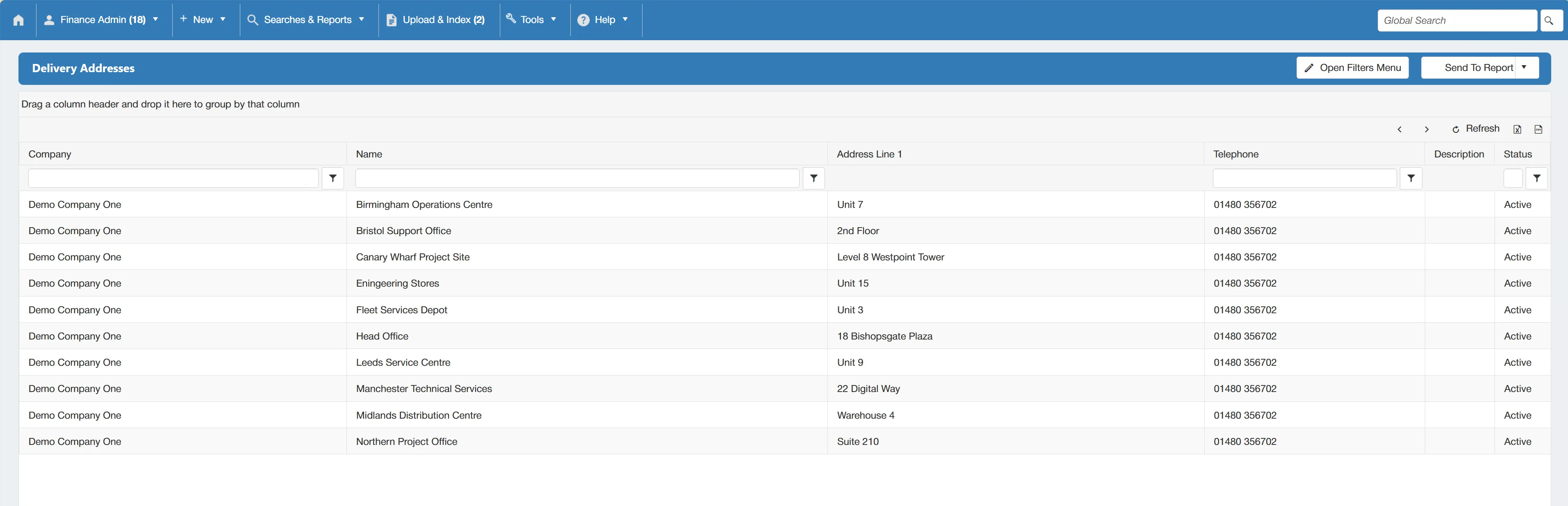 Select the delivery address you wish to edit.