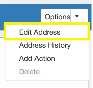 Edit address parameters and details.