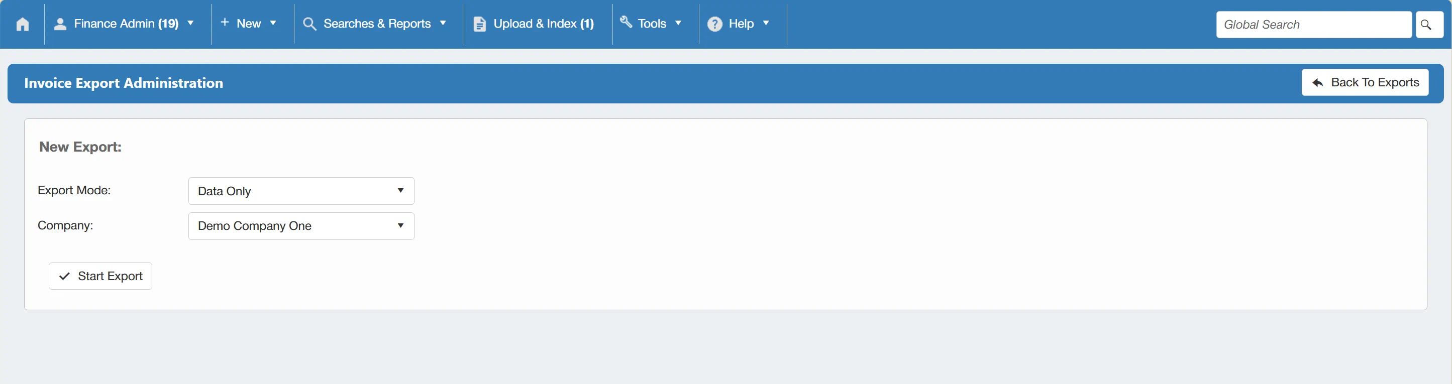 Invoice Export Settings Before carrying out the export, you can specify the relevant settings.