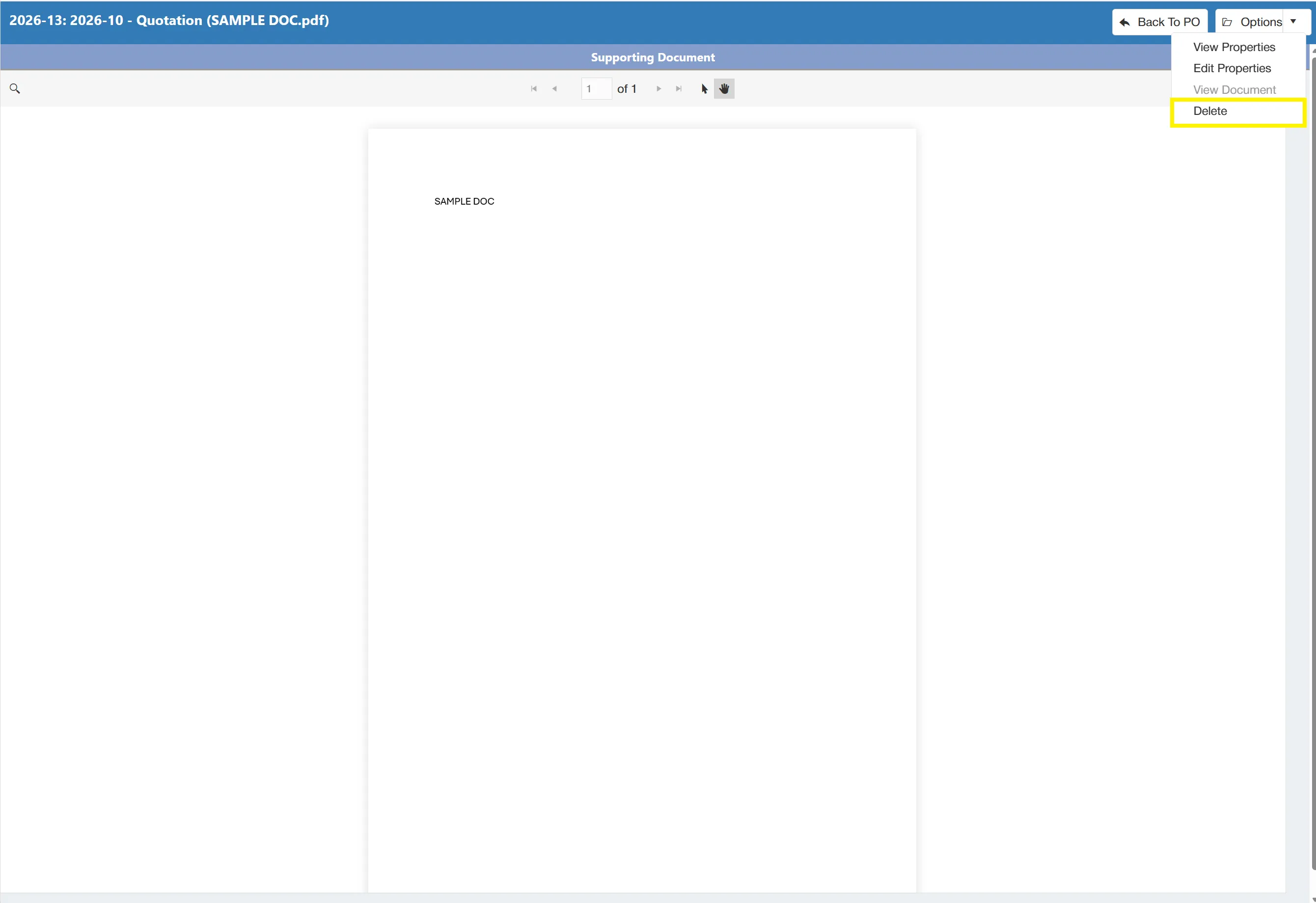 Related documents can be deleted if no longer required.