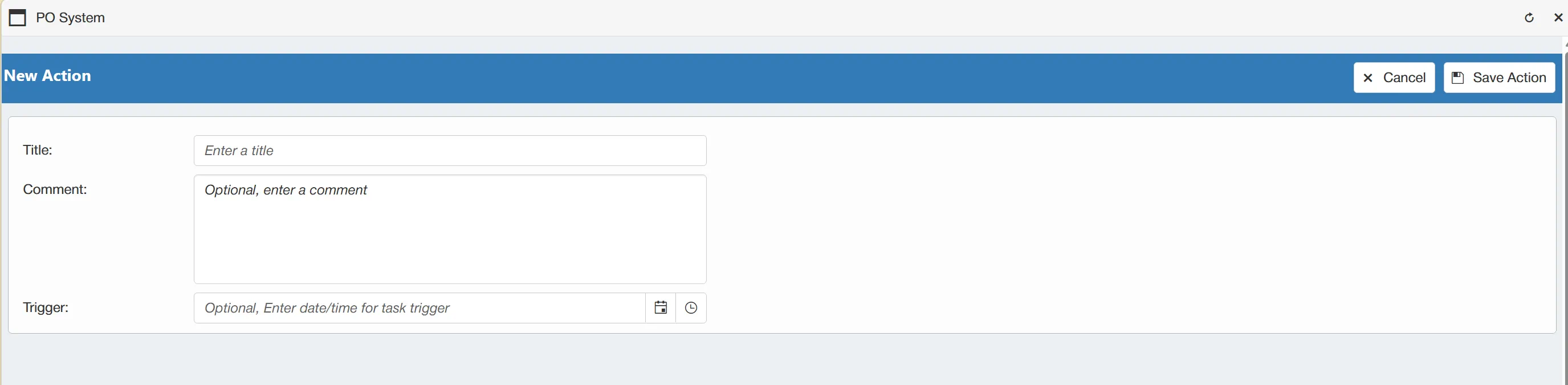 Set the parameters for your supplier action.