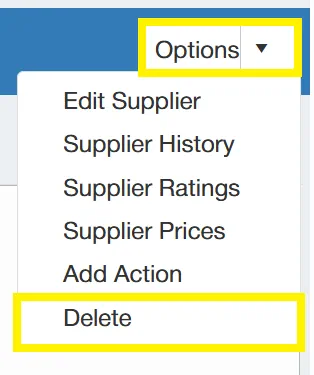 Suppliers can be deleted under specific circumstances.