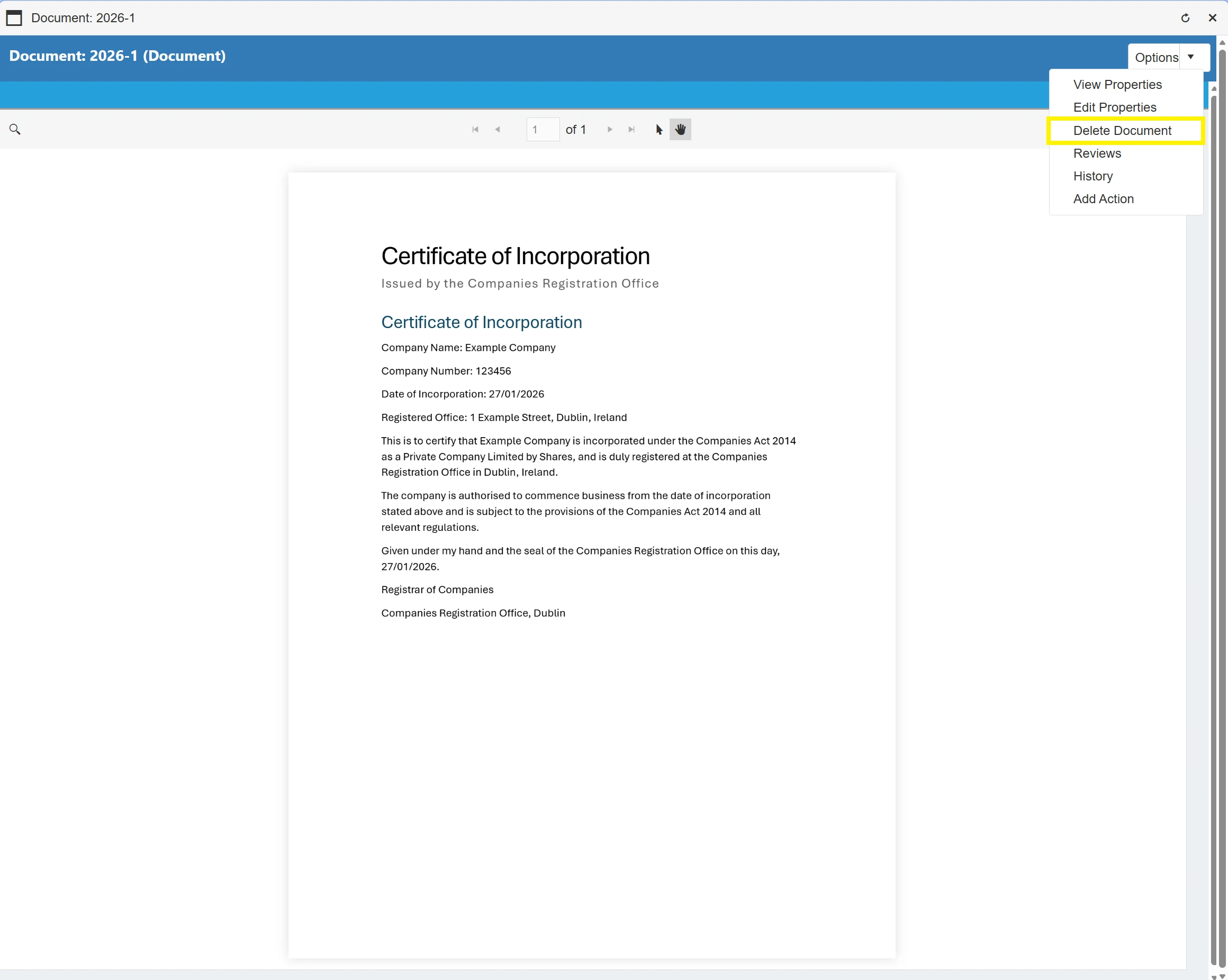 Delete unwanted supplier documents.