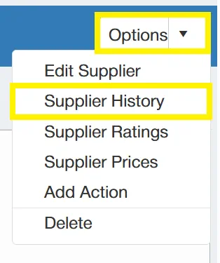 View supplier history for audit purposes.