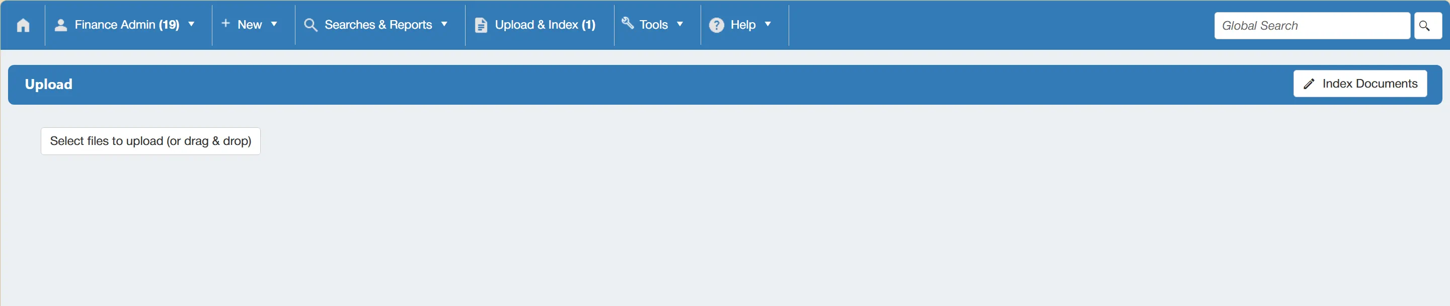From this window, users can upload documents from their device.