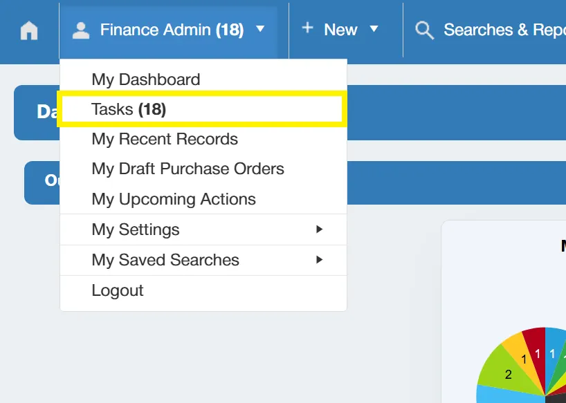 All of your tasks can be found in the My Tasks section of the PO software.