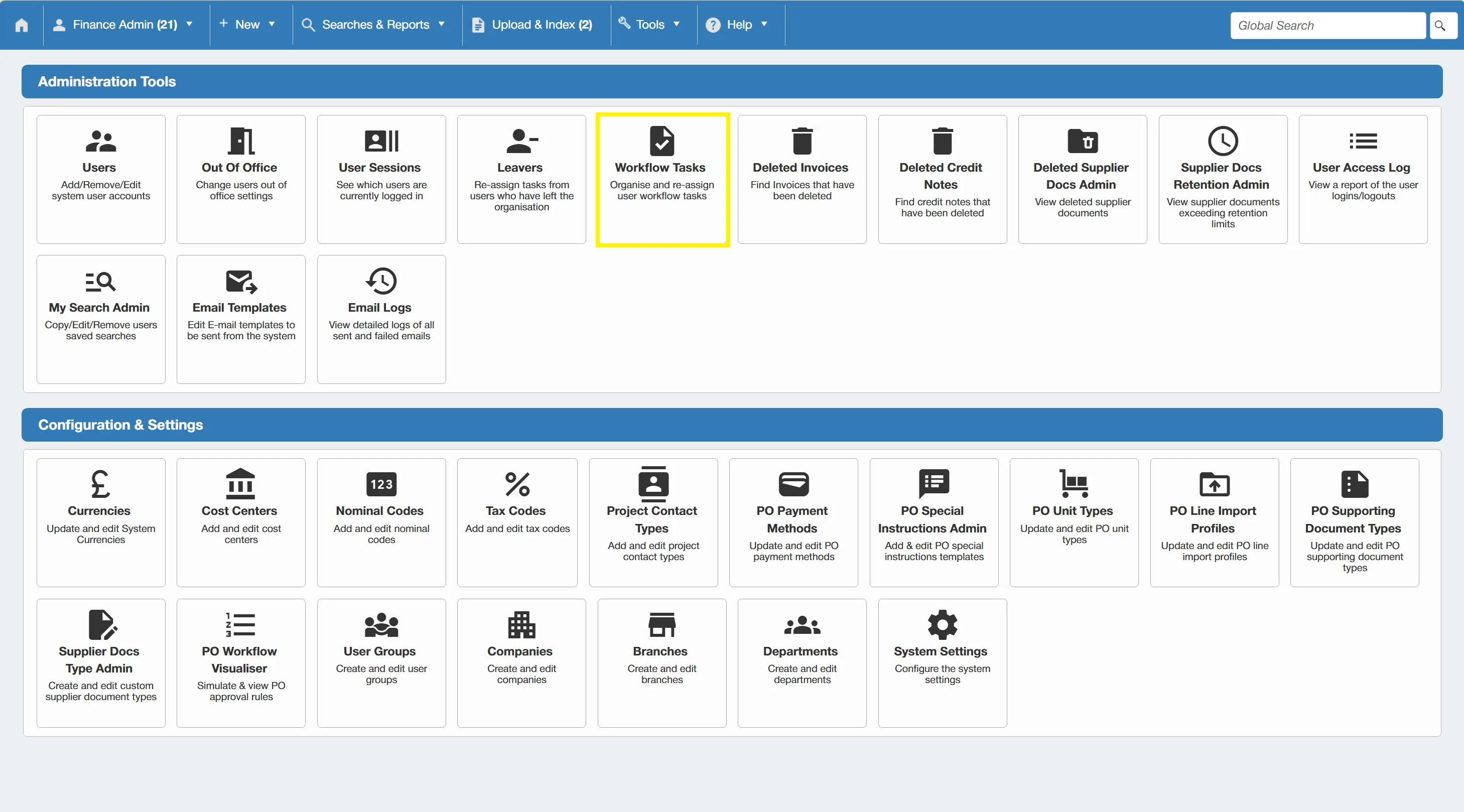 Admin users have the ability to manually reassign tasks from one user to another.