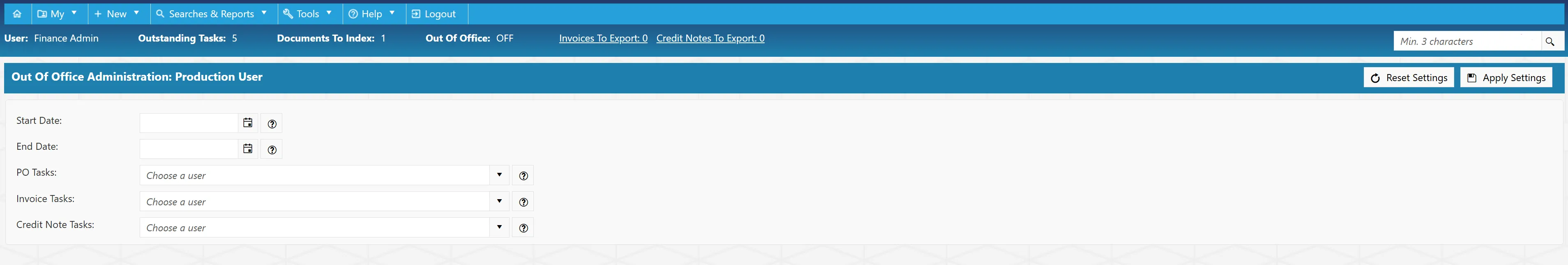 Out Of Office Details Specify your desired out of office details such as date and assigned users.
