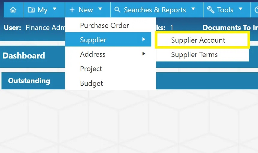 Create supplier accounts within your PO system.