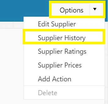 View supplier history for audit purposes.